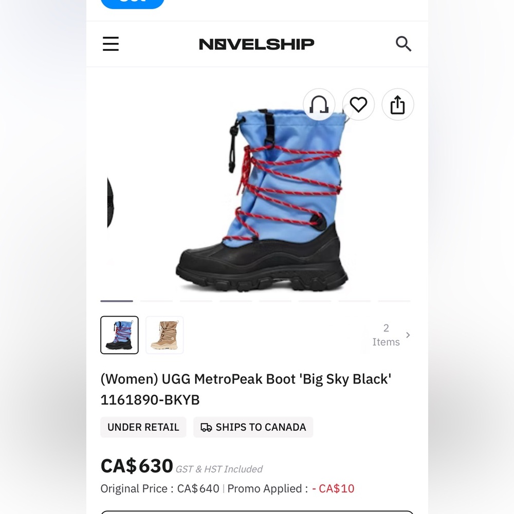 NITB NWT Ugg Goretex Metro Peak Sz41
